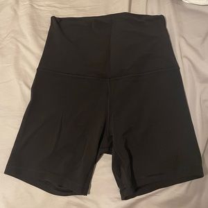 Black Lululemon Align High-Rise Shorts 6”